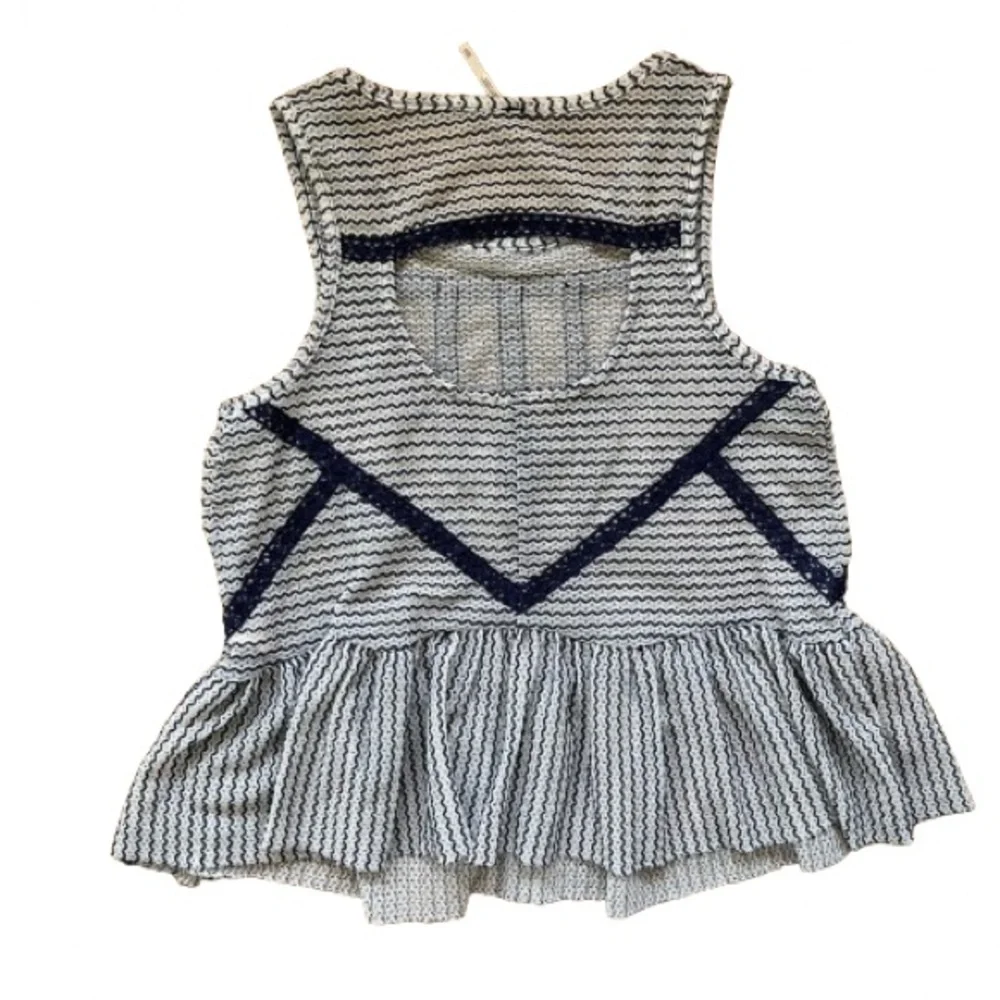 Free People Lace and Stripe Peplum Tank - Picture 5 of 6